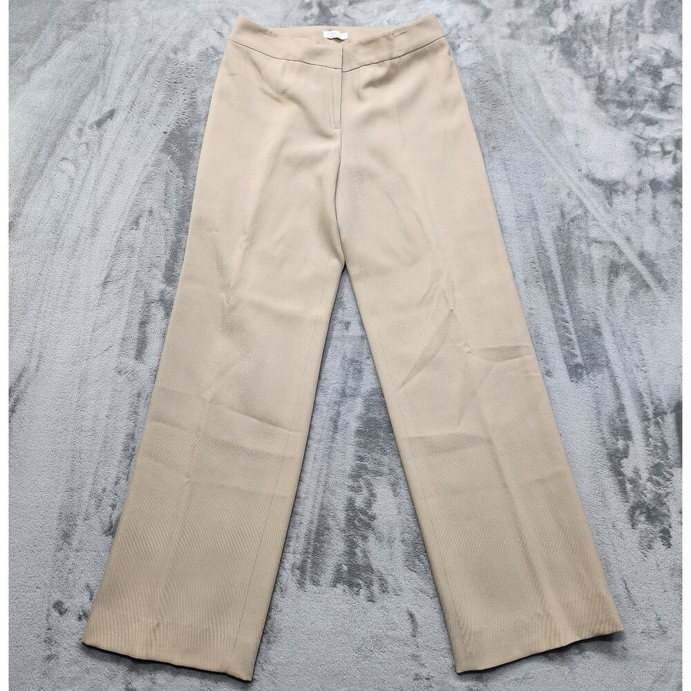 Charter Club Pants Womens 4 Tan Katherine Fit Full Length Mid Rise Straight Leg